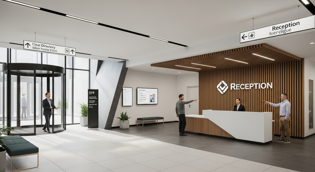 front desk visual branding
