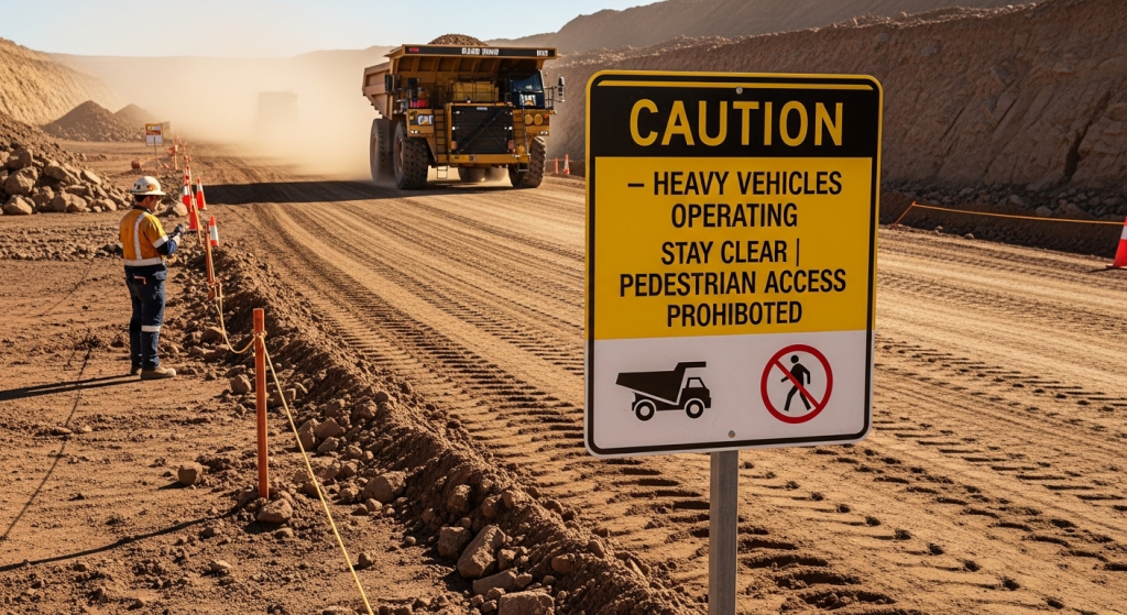 directional signs in mining tunnels