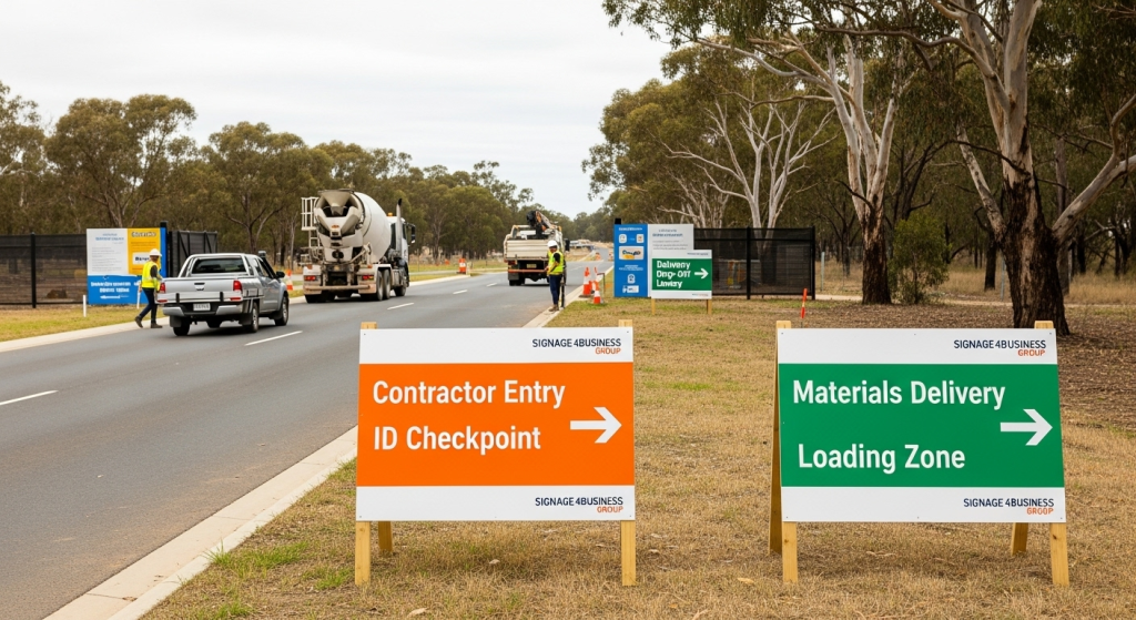 construction access signs