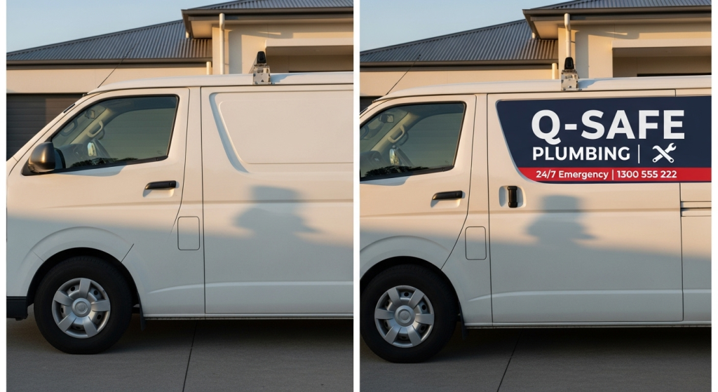 magnetic wrap for work van