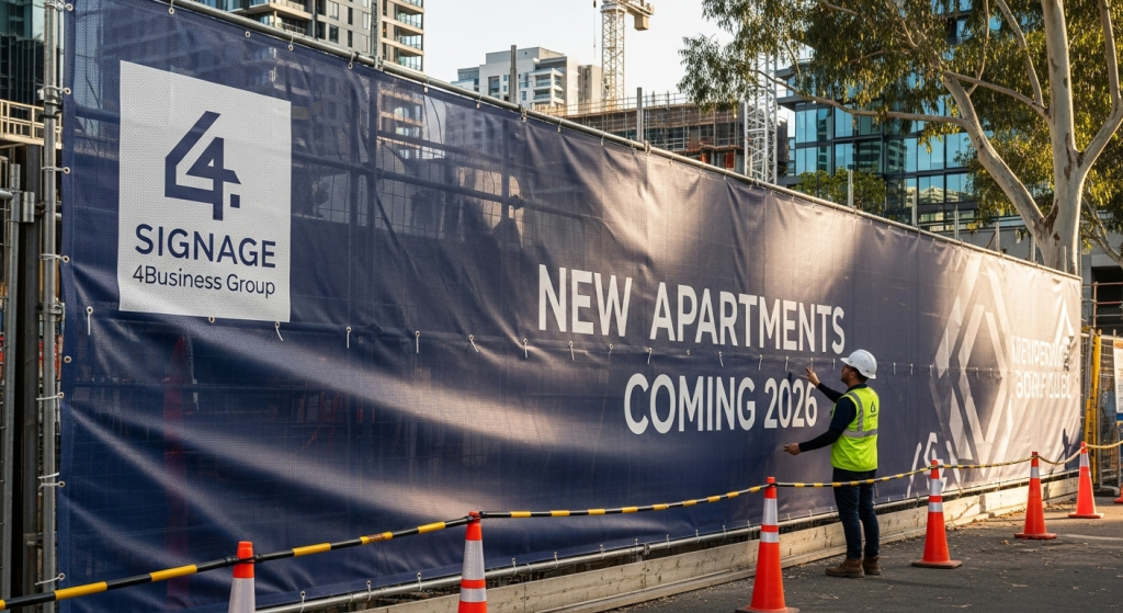 temporary signage mesh
