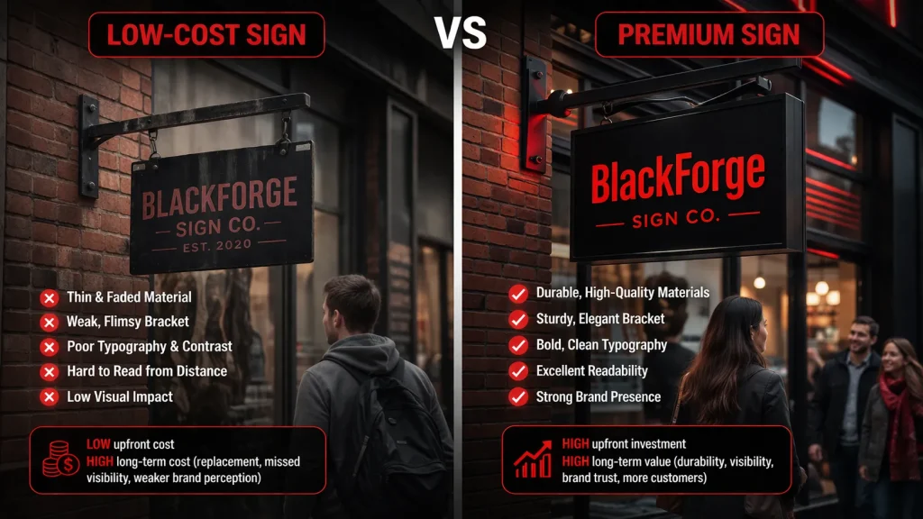 double sided signs