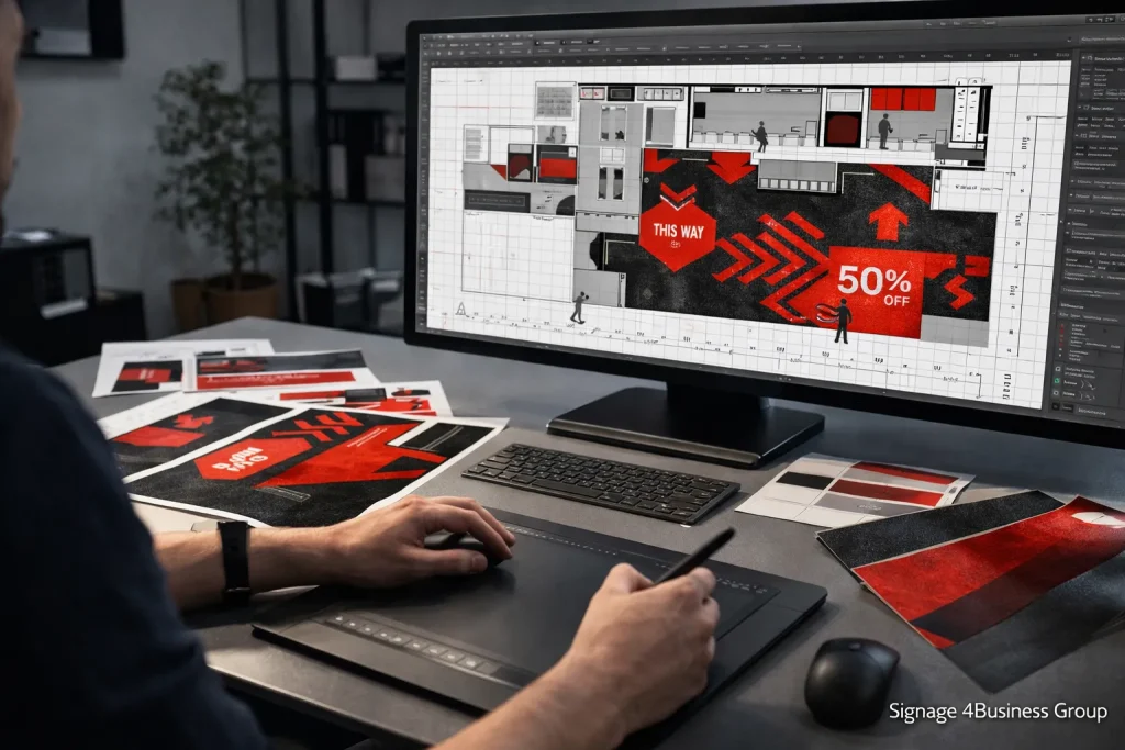 floor signage design