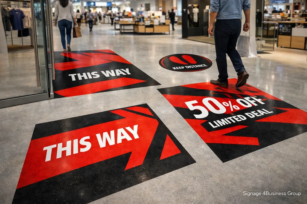 indoor floor advertising