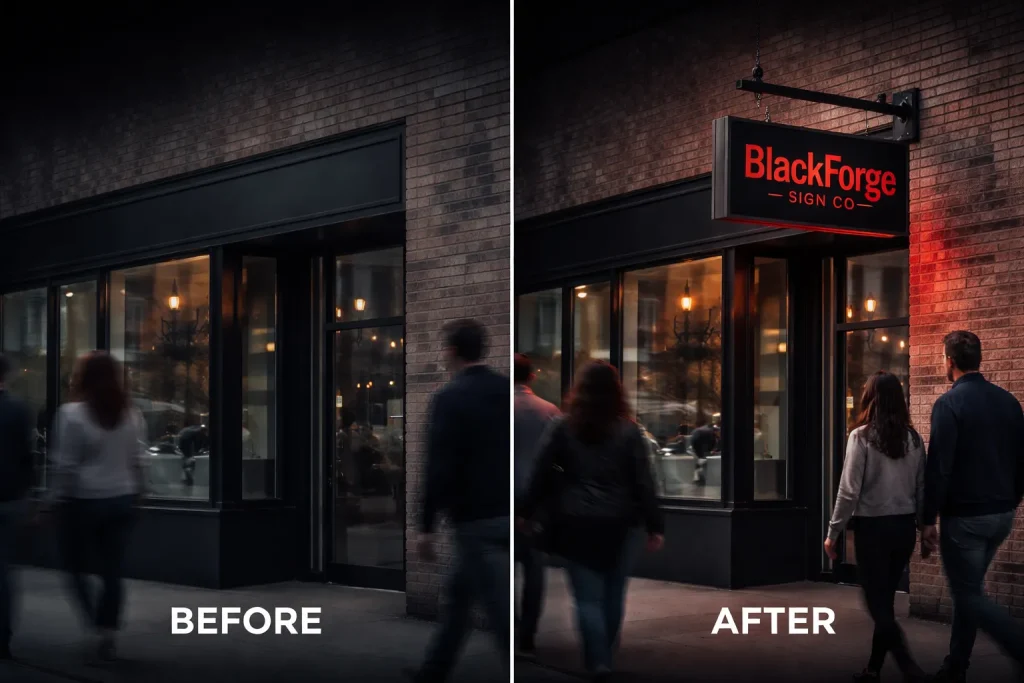 outdoor business signs