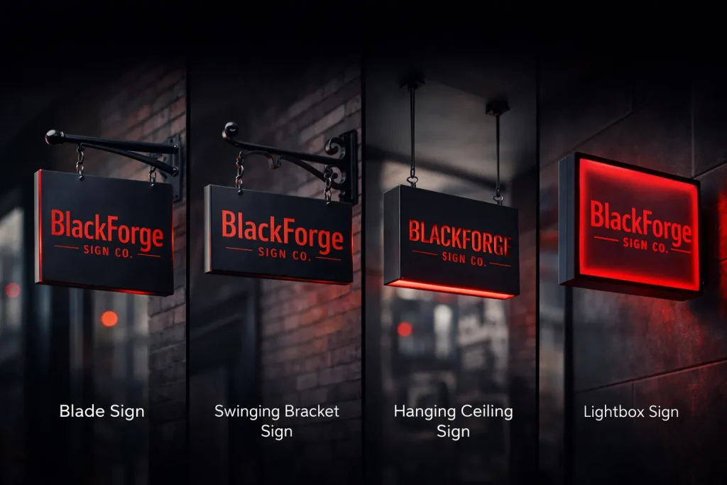 projecting signs