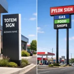 Totem Signage vs Pylon Signs: What’s the Difference?