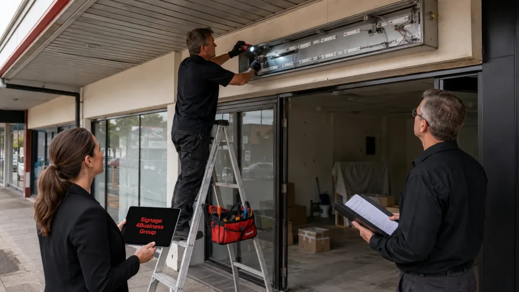 Storefront Signage Inspection Crew